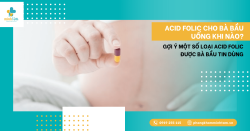 Acid folic cho bà bầu uống khi nào? Gợi ý 1 số loại acid folic hấp thu tốt được nhiều mẹ bầu 3 tháng đầu tin dùng tại Phòng Khám Đa Khoa Minh Tâm